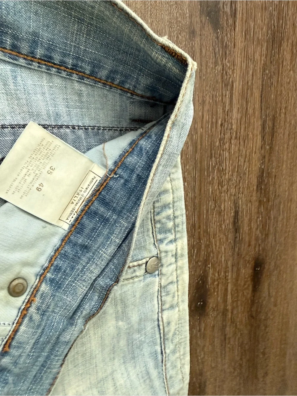 Vintage J'S Exte Y2K Made in Italy Light Blue Bootcut Men’s Lightweight Jeans
